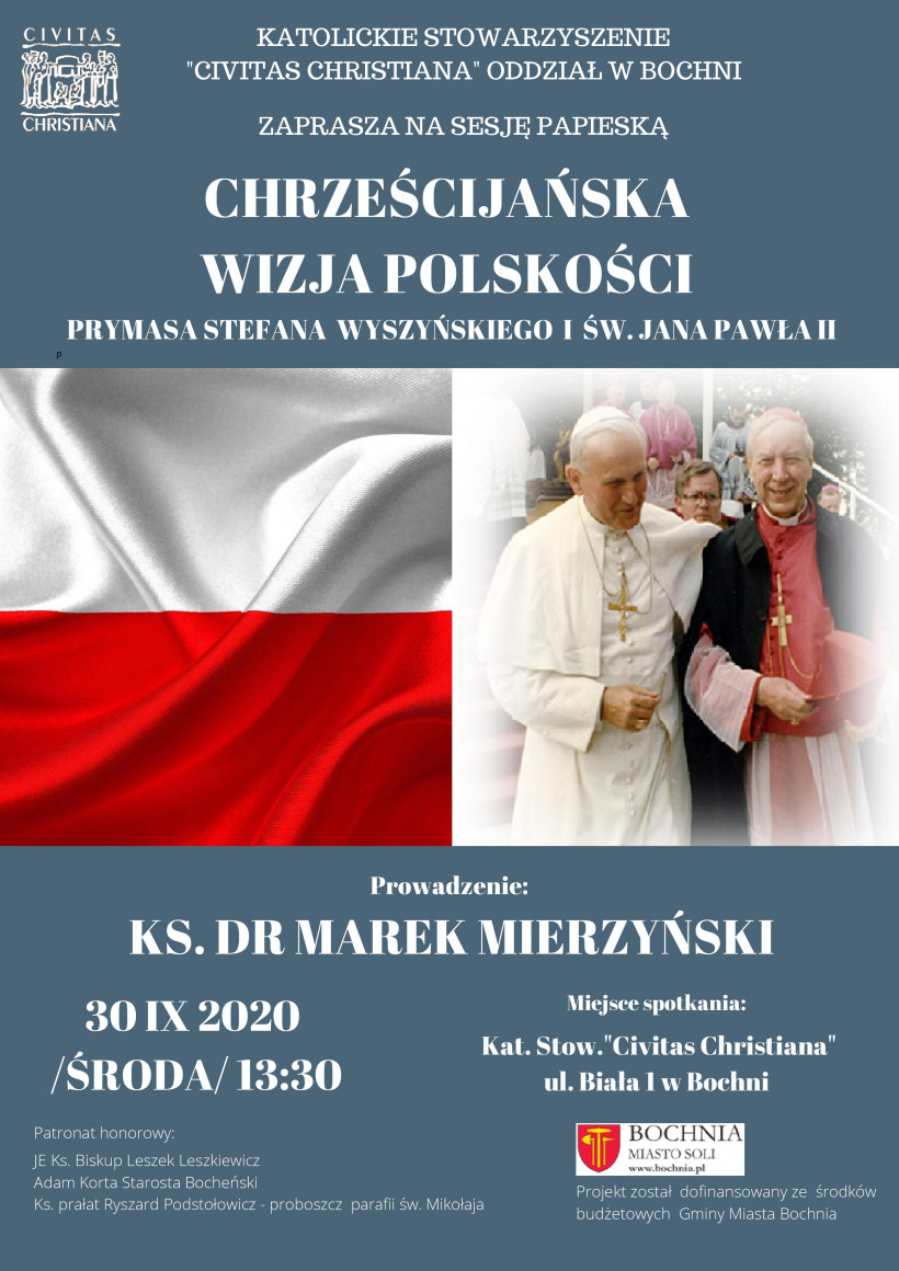 Plakat 30 IX 2020 Sesja Papieska Chrzescijanska wizja polskosci